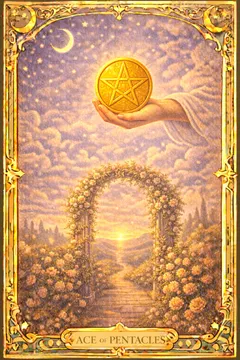 Pentacles Ace 카드 이미지