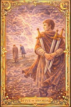 Swords Five 카드 이미지