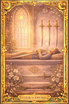 Swords Four 카드 이미지