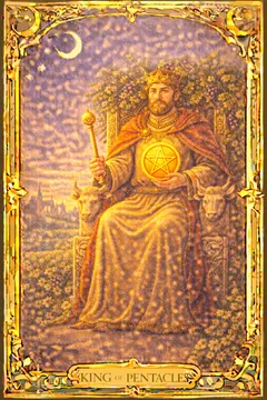 Pentacles King 카드 이미지