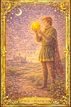 Pentacles Page 카드 이미지