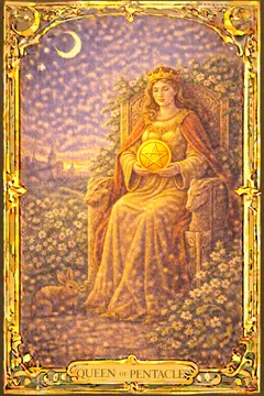 Pentacles Queen 카드 이미지
