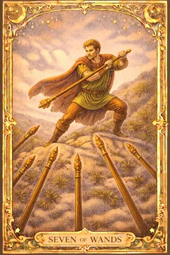 Wands Seven 카드 이미지