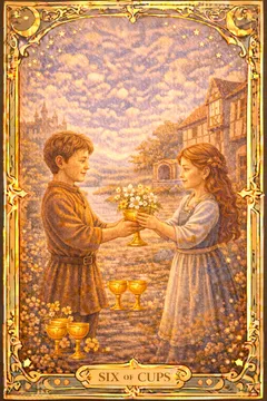 Cups Six 카드 이미지