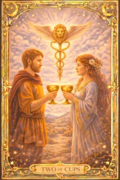 Cups Two 카드 이미지